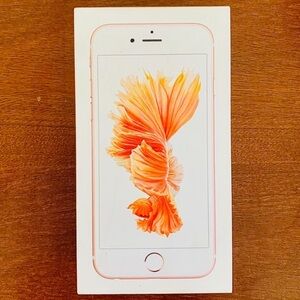 rose gold iPhone 6s box + new headphones